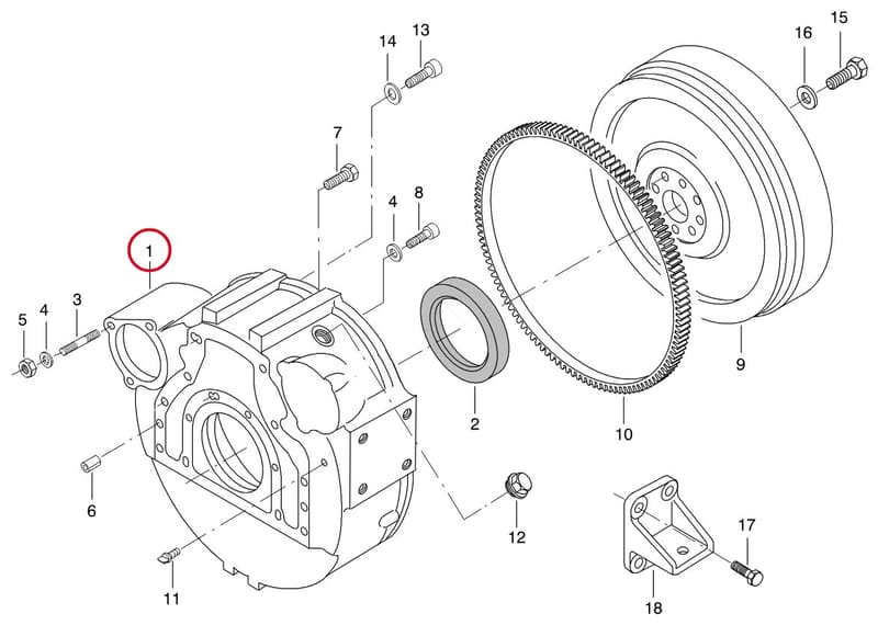 FLYWHEEL HOUSING 8366 47442