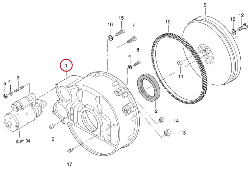 FLYWHEEL HOUSING 8366 52720