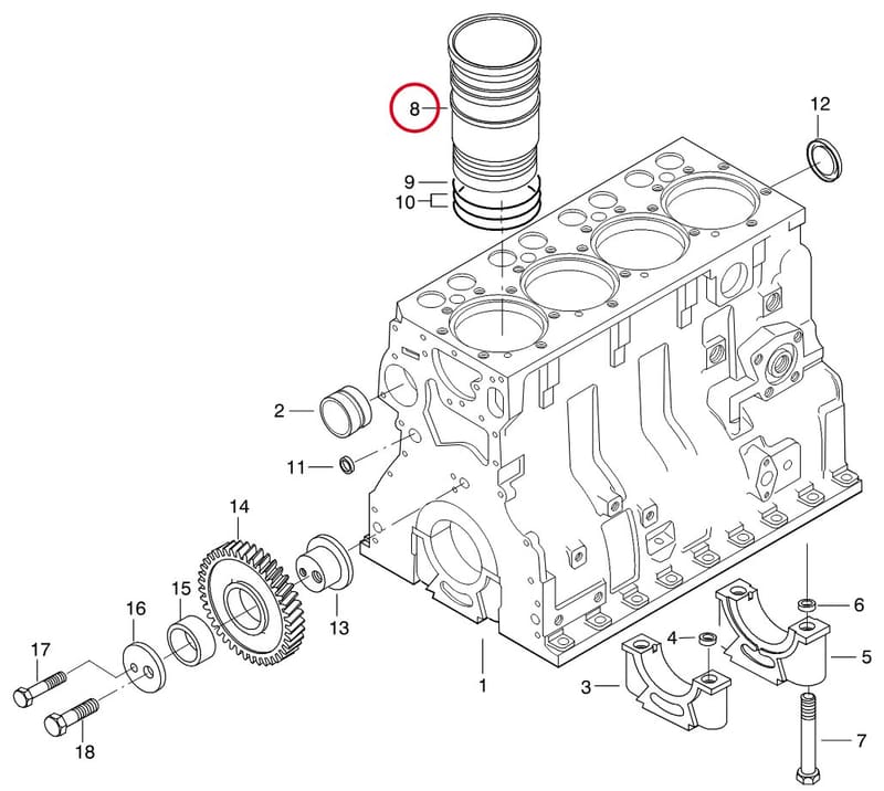 CYL LINER - THIS PRODUCT IS REPLACED! 8366 66990