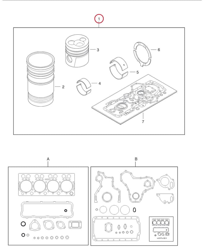 ENGINE OVERHAUL KIT 8367 79121