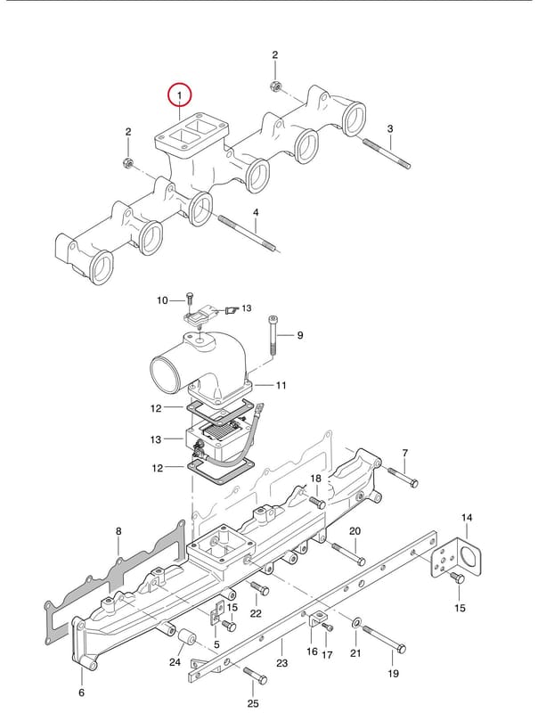 EXHAUST MANIFOLD - THIS PRODUCT IS REPLACED! 8368 55506