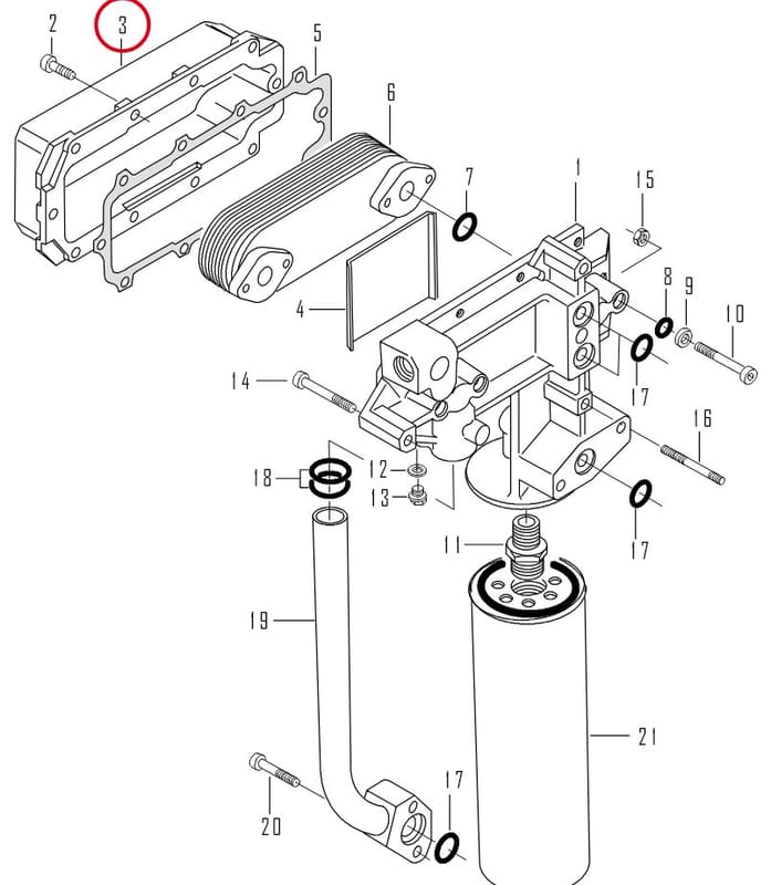HOUSING OIL COOLER 8368 55519
