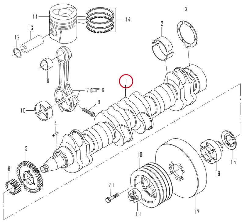 CRANKSHAFT - THIS PRODUCT IS REPLACED! 8368 55910
