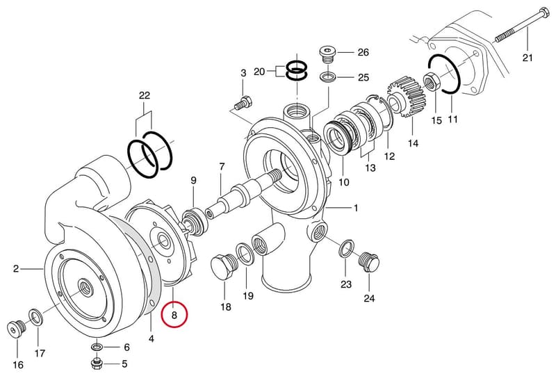WHEEL PUMP - THIS PRODUCT IS REPLACED! 8368 55948