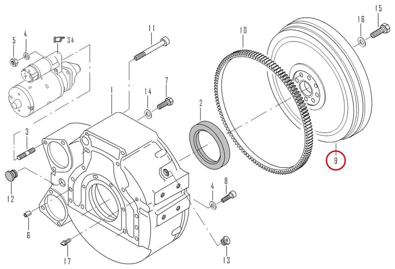 FLYWHEEL INCL. GEAR RIM 8368 59998