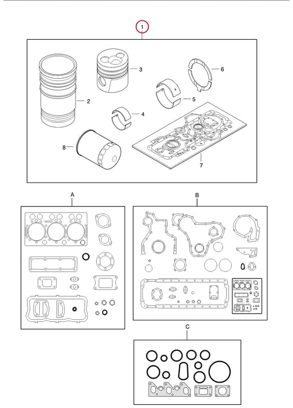 OVERHAUL KIT 8368 62032