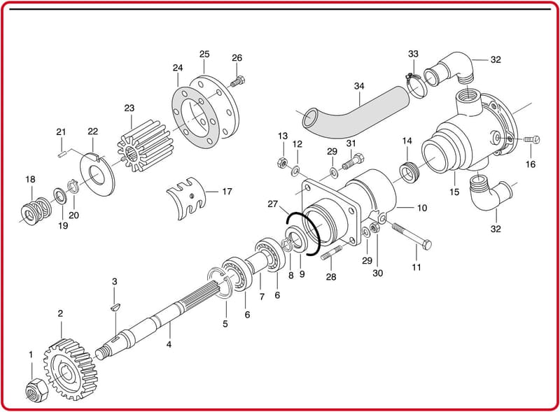 SEA WATER PUMP 8368 62272