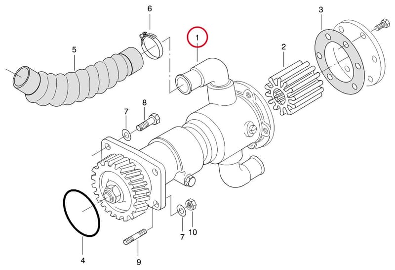SEA WATER PUMP 8368 62324