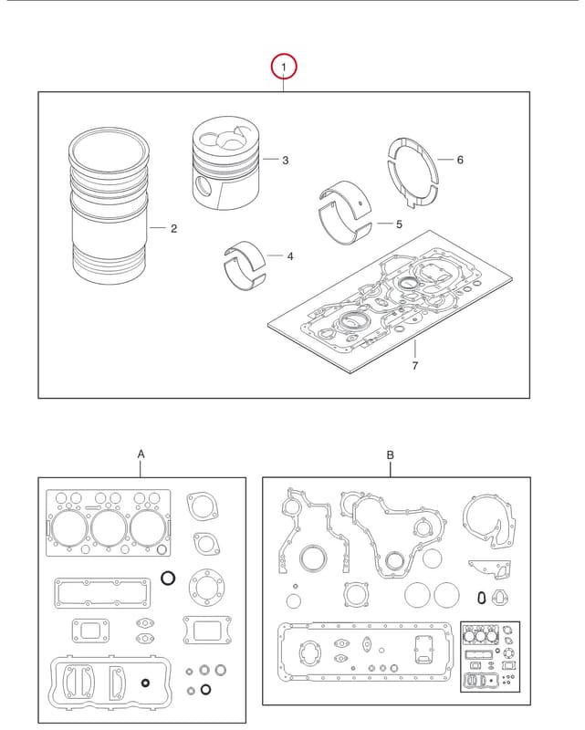 ENGINE OVERHAUL KIT 8368 62435