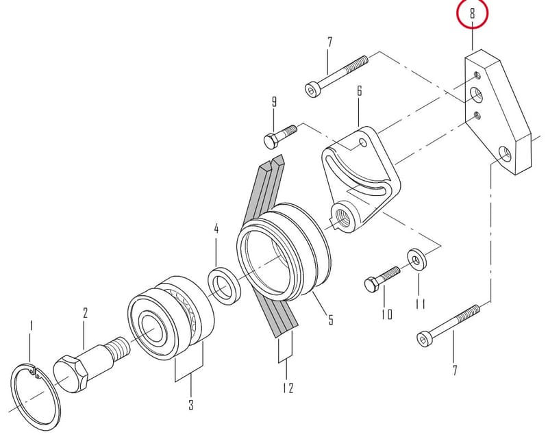 V-belt tensioner 8368 66250