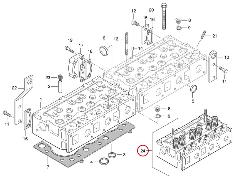 CYLINDER HEAD- THIS PRODUCT IS REPLACED! 8368 73284