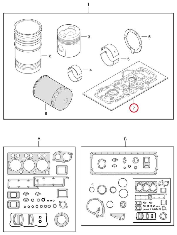 ENGINE GASKET KIT 8370 62607