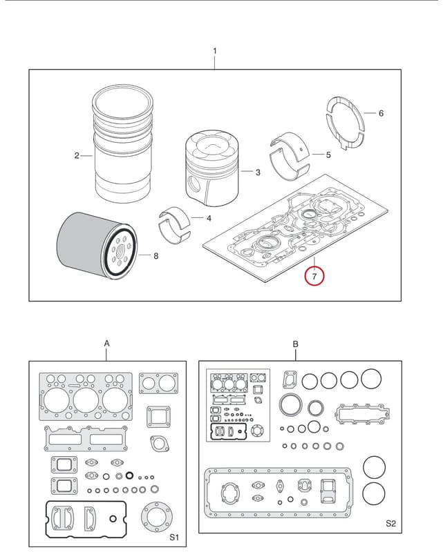 ENGINE GASKET KIT 8370 62628