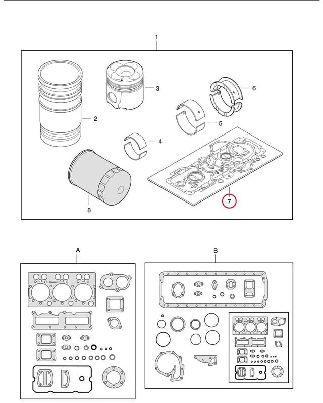 GASKET SET 8370 62644