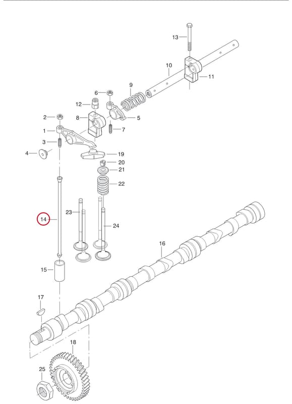 PUSHROD - - THIS PRODUCT IS REPLACED! 8370 69014