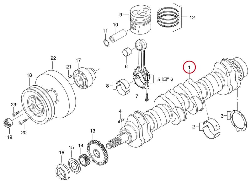 CRANKSHAFT 8370 70040
