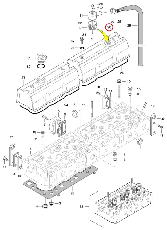 VALVE COVER 8370 70456