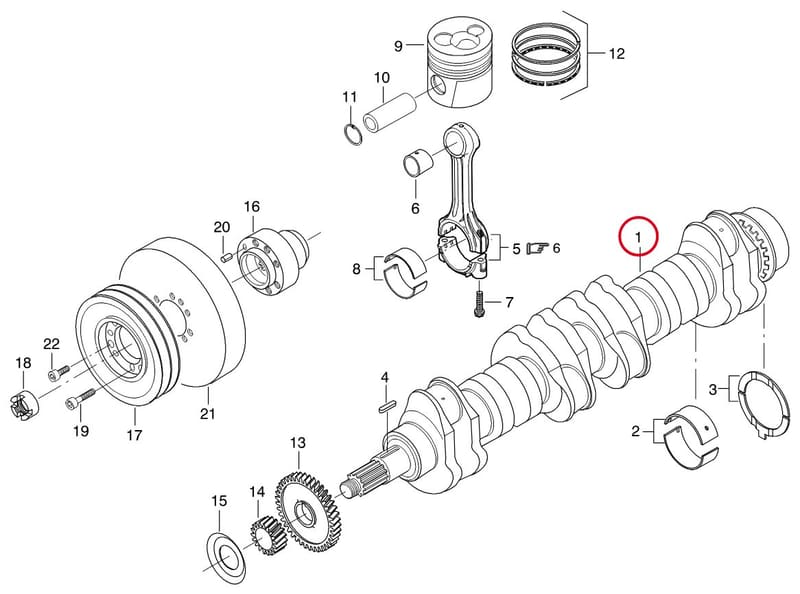 CRANKSHAFT 8370 74360