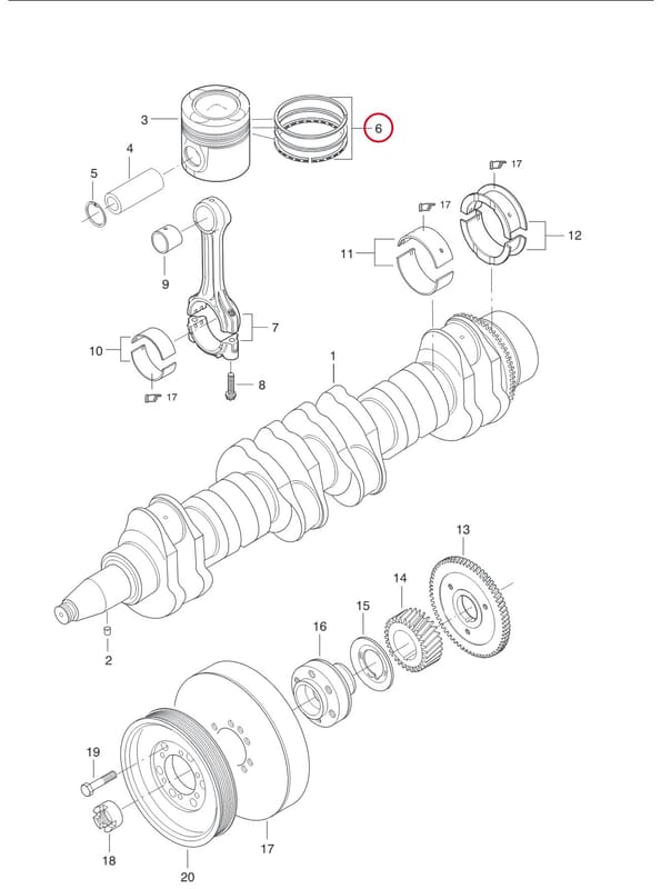 PISTON RING SET 8370 79460
