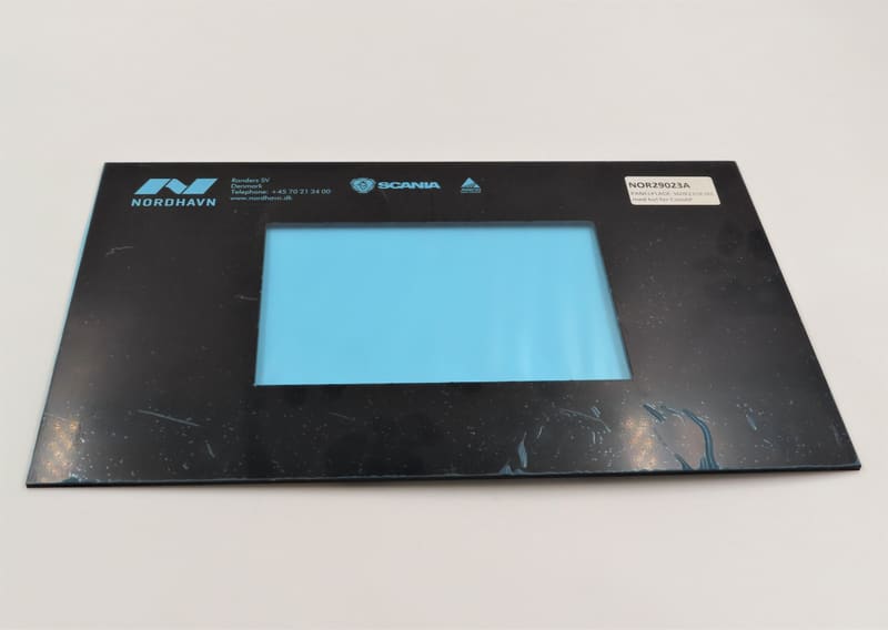 Panelplade, 360x220x3mm m. hul for ComAP NOR29023A